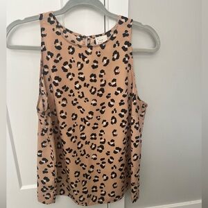 A New Day Animal Print Satin Sleeveless Top